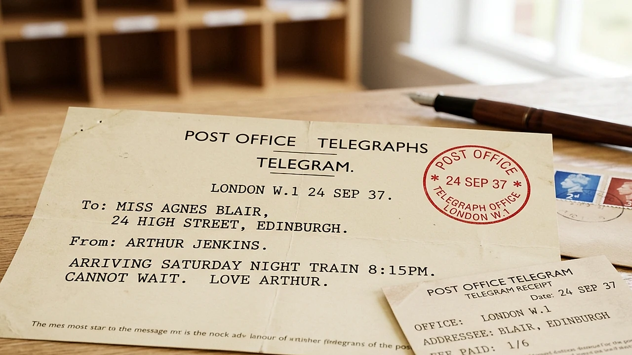 Telegramma postale con timbro e ricevuta di spedizione su scrivania chiara, prova legale per disdetta e messa in mora